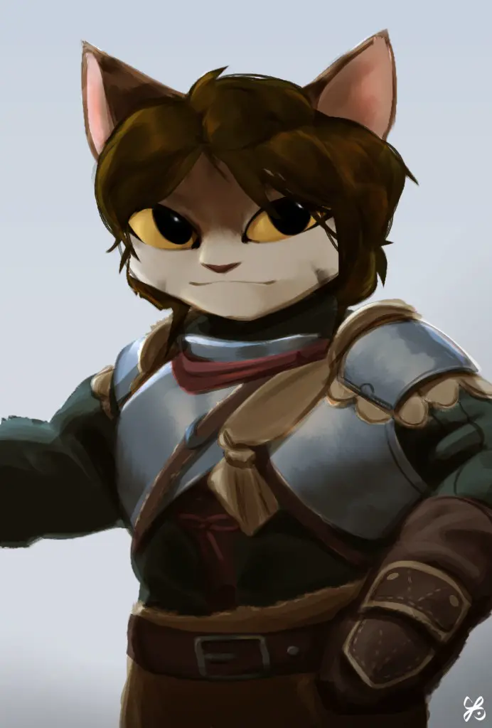 An artwork of Ginger for a Pathfinder session